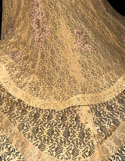 Elegant Lace Beaded Appliques Yellow Long Mermaid Evening Dress Birthday Outfits SP874