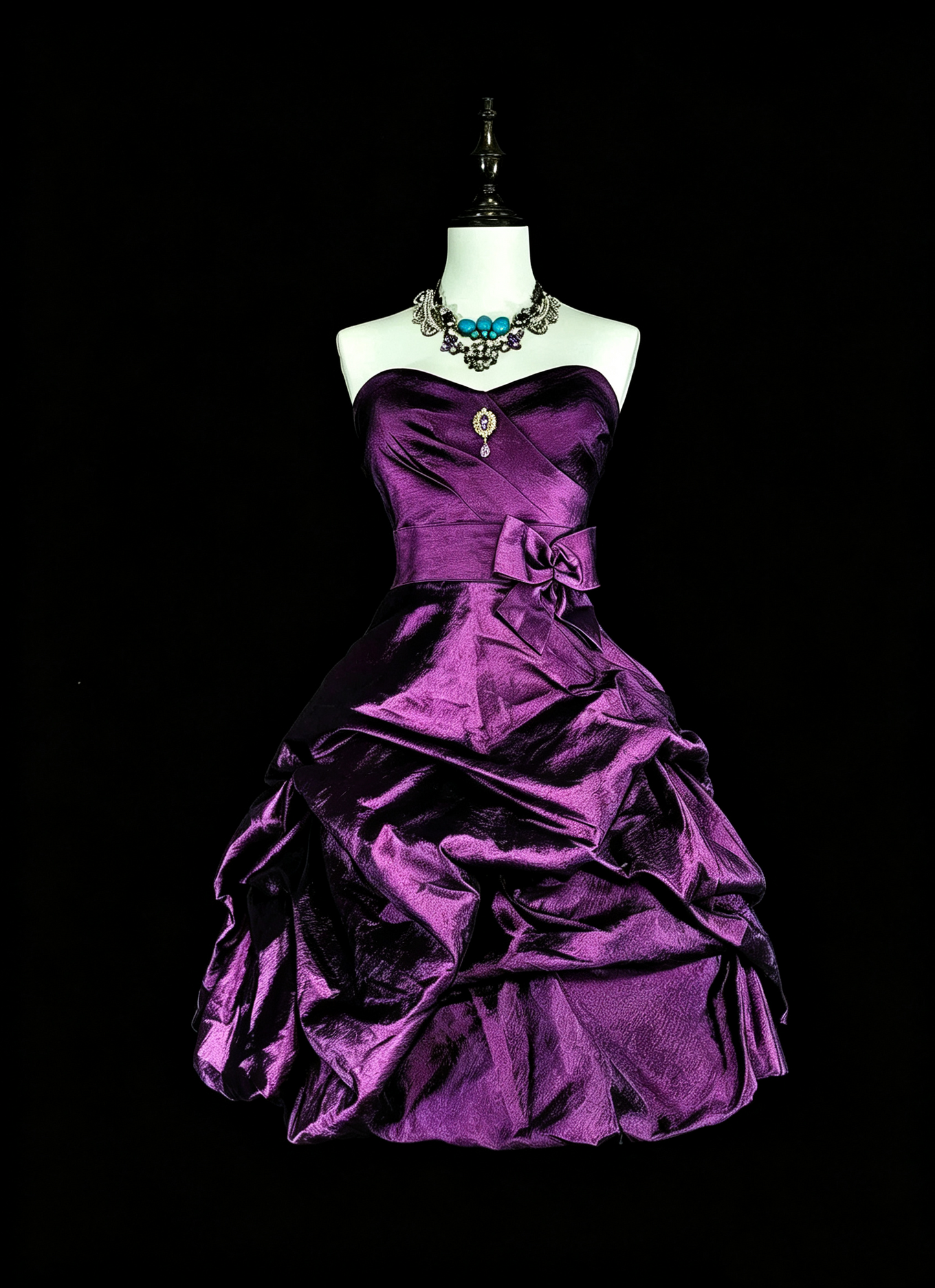 Elegant Purple Satin Pleated A Line Short Graduation Homecoming Dress,Sweetheart Neck Mini Birthday Dress SP3399