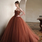 Glamorous A-line Spaghetti Straps Tulle Ball Gown,16th Birthday Dress Y7176