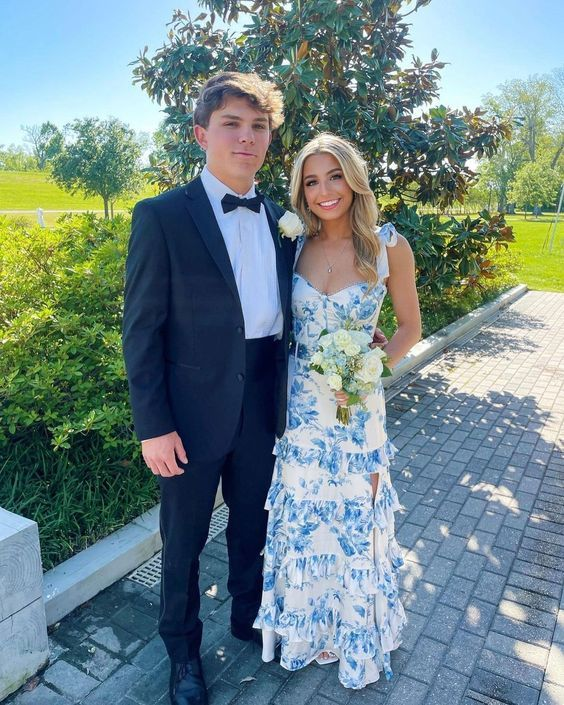 Blue Print Sexy Prom Dress, Long Evening Dress Prom Dresses Y7411 Simplepromdress Blue Print Sexy Prom Dress, Long Evening Dress Prom Dresses Y7411 Simplepromdress