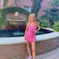 A-line V Neck Homecoming Dress,Cute Party Dress Y2279