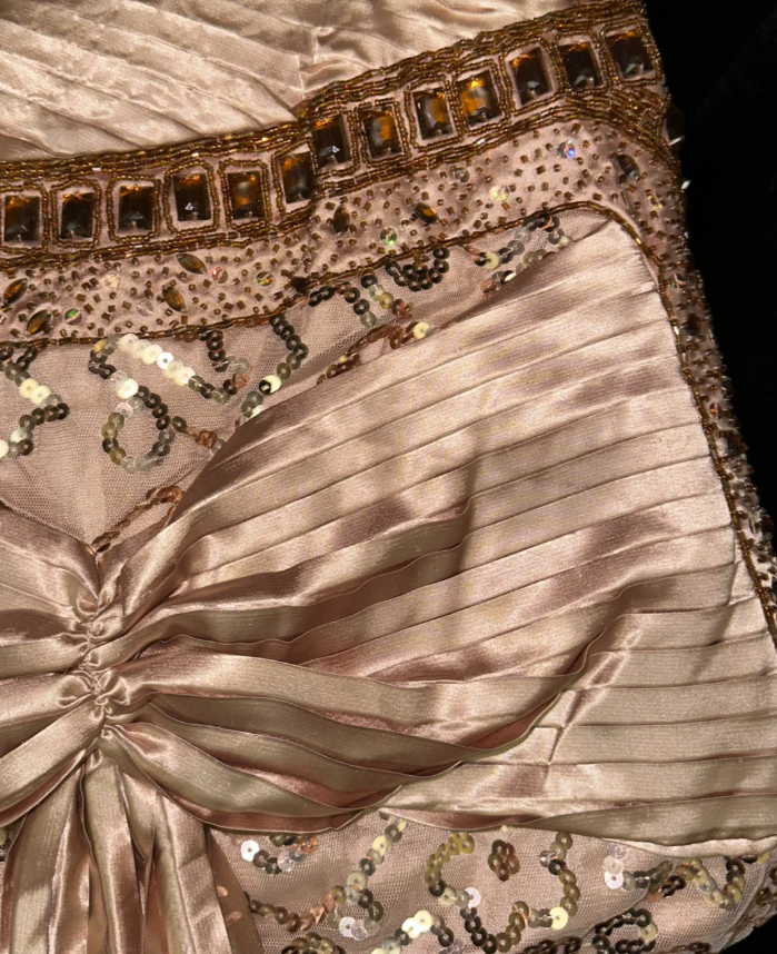 Vintage Sweetheart Neck Satin Sequin Beaded Mermaid Long Prom Dress Evening Gown SP712