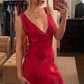 Chic Deep V Neck Sheath Prom Dress,Summer Beach Dress  Y4606