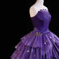 Elegant Purple Stars A-Line Prom Dress Y2738