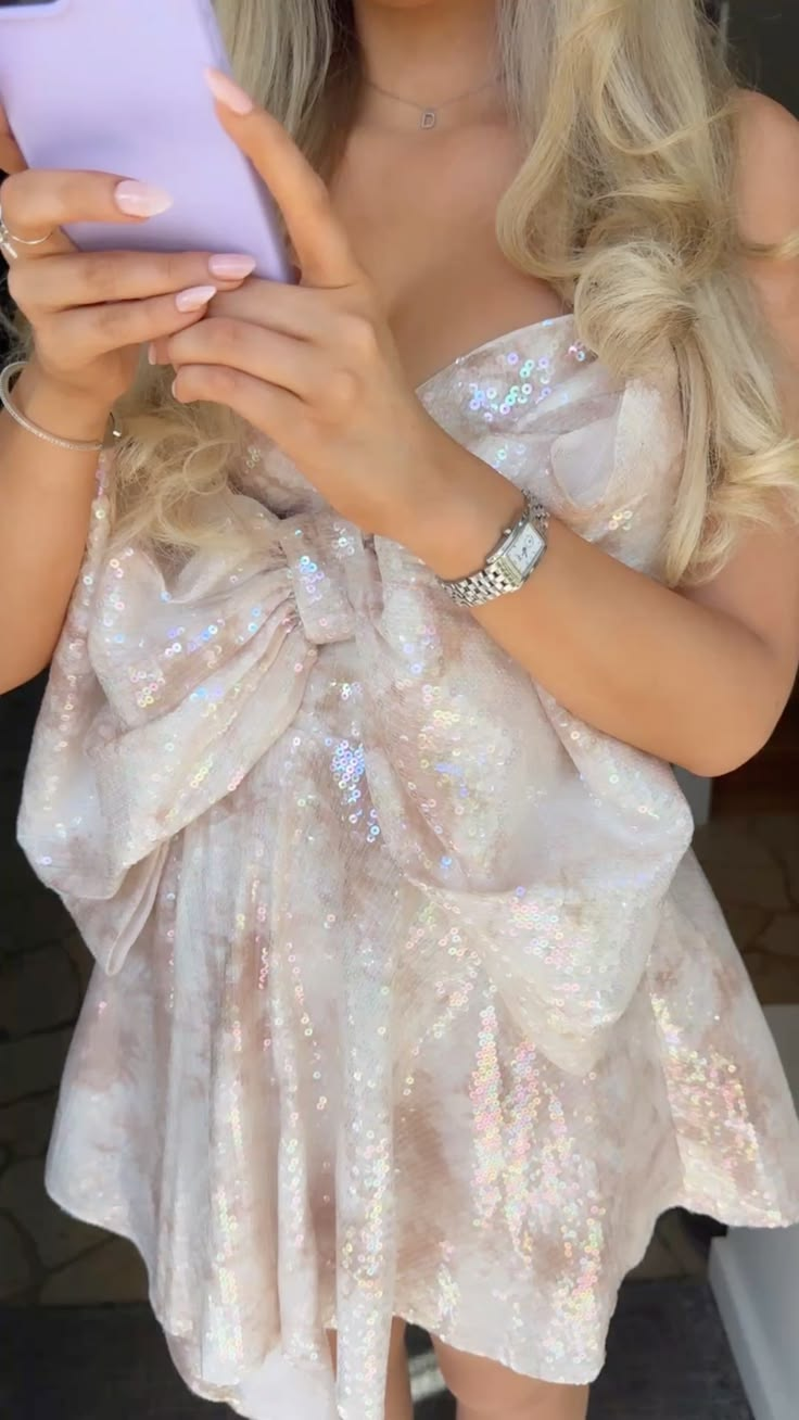 Unique Spaghetti Straps Sequin A Line Short Graduation Homecoming Dress Birthday Outfits With Bow SP3598