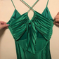 A-line V Neck Yellow Prom Dress Winter Graduation Dress Y4182