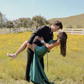 Elegant Green Cowl Neck Prom Dress With Split,Green Party Gown Y5324