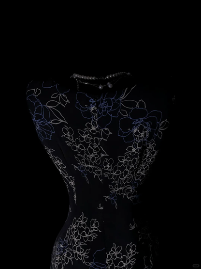 Unique Sleeveless Lace Floral Mermaid Long Party Dress Evening Dress SP4077