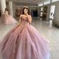 Off The Shoulder Ball Gown,Princess Dress,Sweet 16 Dress Y2255
