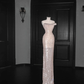 Gorgeous Champagne Tulle Sequins Beaded Sheath Long Prom Dress Evening Dress Y8658