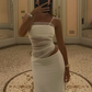 Sexy White Tight Evening Dress, Aesthetic Outfit Dress  Y4664