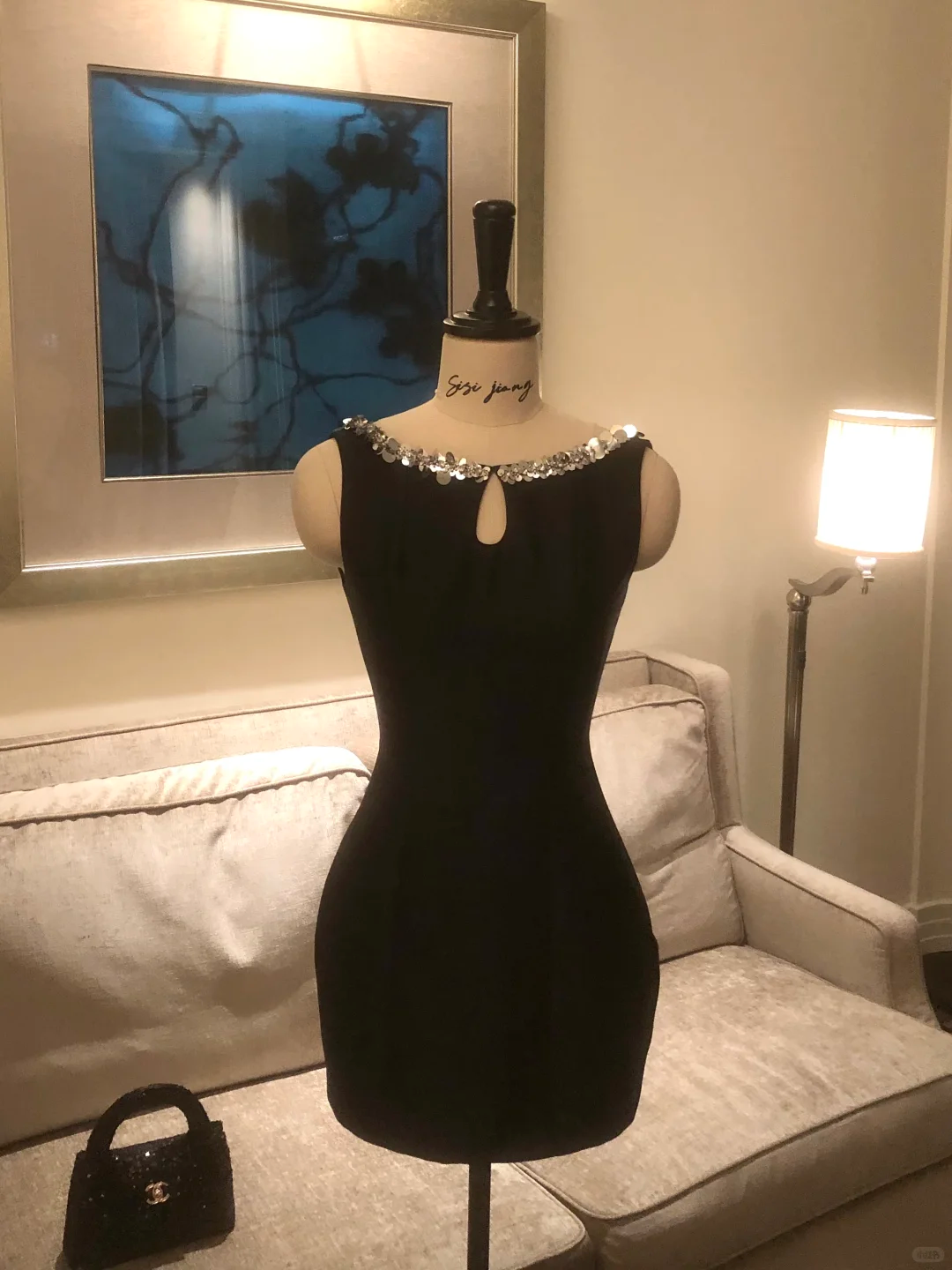 Sexy Black Sleeveless Satin Sequin Mini Homecoming Dress Backless Sheath Cocktail Dress SP2365