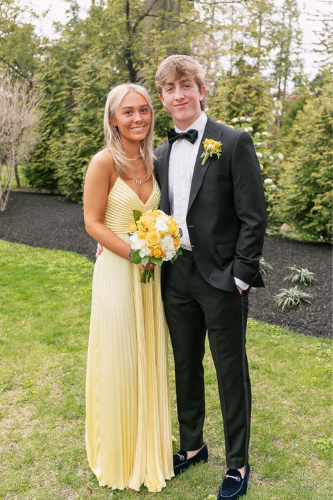 Elegant Yellow Long Prom Dress,Yellow V Neck Graduation Dress Y2160 –  Simplepromdress