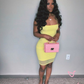 Sexy Spaghetti Straps Light Yellow Bodycon Dress,Light Yellow Homecoming Dress  Y2196