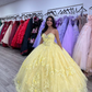 Charming Yellow Ball Gown,Sweet 16 Dress,Lace Princess Dress Y2322