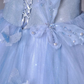 A-Line Blue Tulle Long Prom Dress, Blue Tulle Formal Dress Y6774