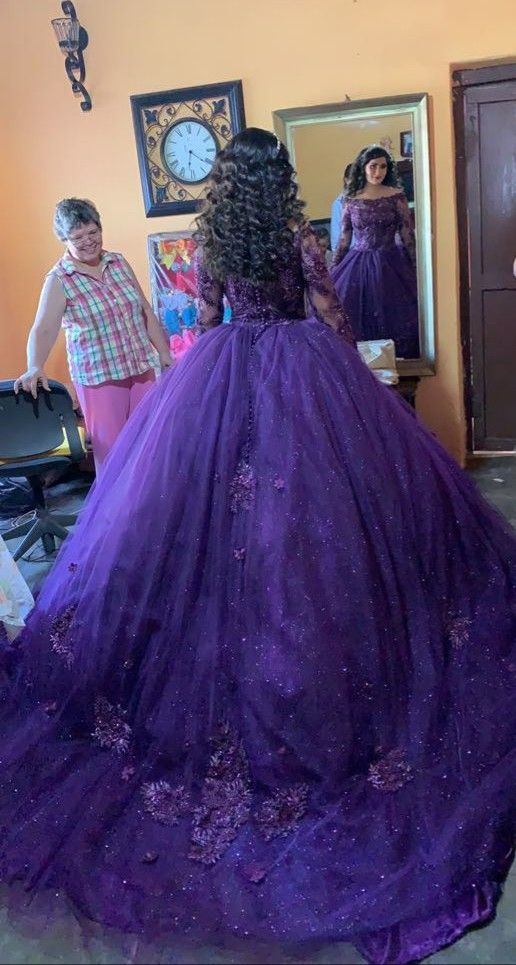 Long Sleeve Quinceanera Dresses with Flowers Applique Special Occasion Simplepromdress Long Sleeve Quinceanera Dresses with Flowers Applique Special Occasion Simplepromdress