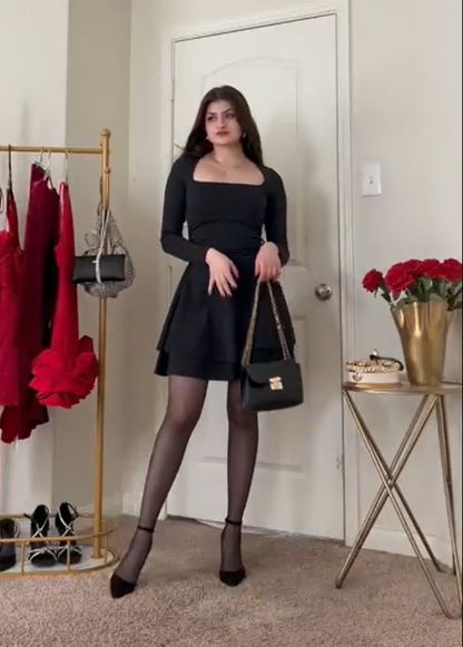Sexy Black Party Dress,Black Outfit Dress,Short Homecoming Dress Y4514