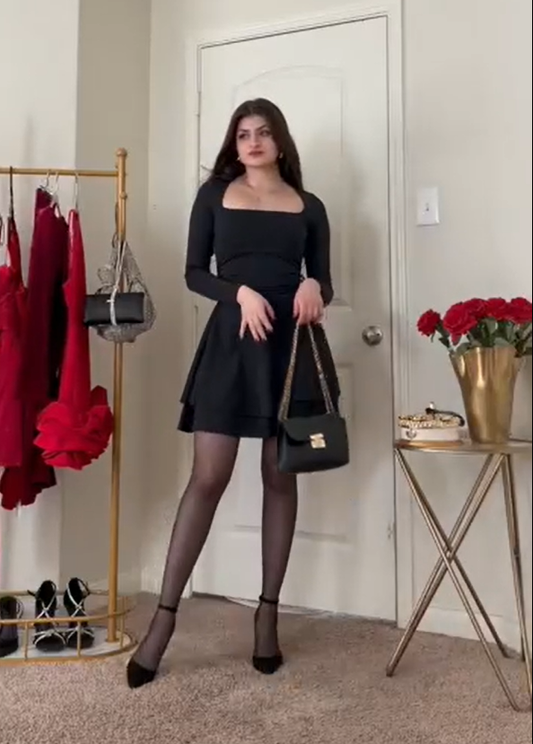 Sexy Black Party Dress,Black Outfit Dress,Short Homecoming Dress Y4514