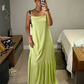 Simple Green Straps Long Evening Dress,Green Maxi Dress  Y6938