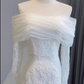 Gorgeous Off The Shoulder Tulle Lace Mermaid Long Wedding Dress White Bridal Dresses SP2022