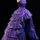 Elegant Purple Stars A-Line Prom Dress Y2738
