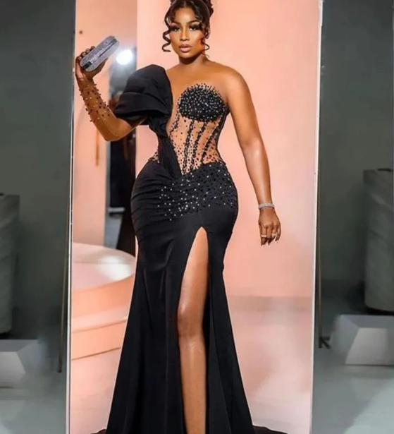 Chic Mermaid African Black Prom Dress Evening Dress Y6677 Simplepromdress Chic Mermaid African Black Prom Dress Evening Dress Y6677 Simplepromdress