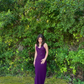 vintage prom dress eggplant dark purple senior junior prom dress Y4478