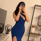 Sexy Sheath Evening Dress With Split,Charming Prom Dress Y6396
