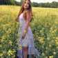 Elegant One Shoulder Chiffon Tiered Prom Dress Y4706