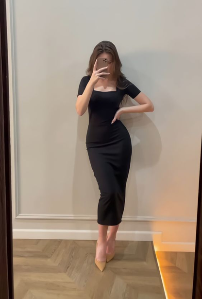 Sexy Black Short Sleeves Bodycon Dress,Black Evening Dress Y5597 Simplepromdress Sexy Black Short Sleeves Bodycon Dress,Black Evening Dress Y5597 Simplepromdress
