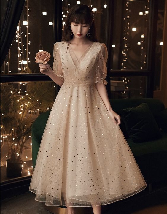 V-neck Party Dress,short Sleeve Prom Dress,shiny Graduation Dress Y579 Simplepromdress V-neck Party Dress,short Sleeve Prom Dress,shiny Graduation Dress Y579 Simplepromdress