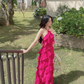 Elegant Halter Neckline Ruffled Long Prom Dress,Chic Evening Dress Y2392