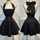 Glam Red A-Line Halter Neck Homecoming Dress Short Prom Dress Y8849