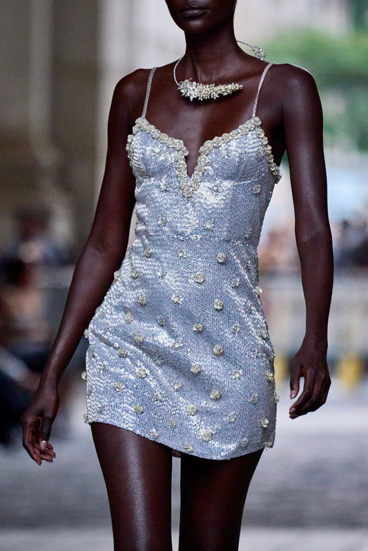 Pretty Spaghetti Straps Sequin Beaded Short Graduation Homecoming Dress Birthday Outfits SP3096