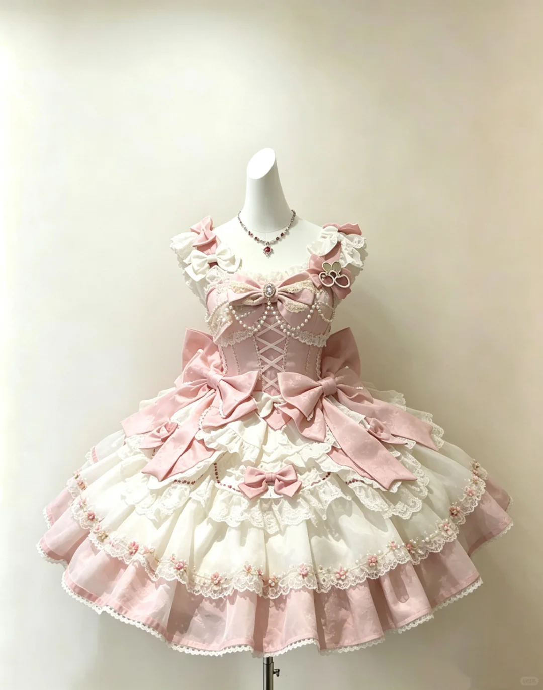 Sweet Pink Satin Lace Beaded Short Birthday Dress Homecoming Dress With Bow SP2518