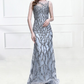 Incredible Luxury Gray O Neck Sexy Mermaid Formal Evening Dress Y6670