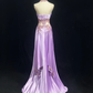 Pretty Halter Lavender Satin Beaded Mermaid Long Prom Dress Evening Dress SP1382