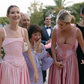Elegant A Line V Neckline Pink Satin Evening Dress Bridesmaid Dress Y8808
