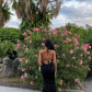 Shiny Black Sequins Long Evening Dress With Lace-up Back Y4946