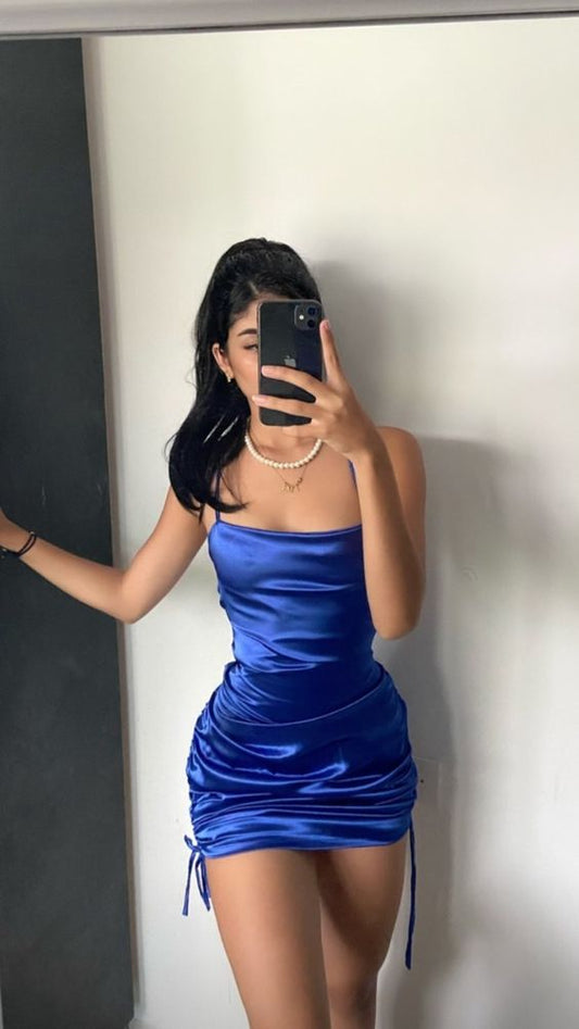 Lovely Royal Blue Bodycon Dress,Short Homecoming Dress,Sexy Mini Dress Y1854