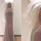 Charming Sequins Mermaid Evening Dress Shiny Long Prom Dress Y7687