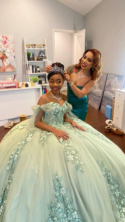 Beautiful Off the Shoulder Sexy Corset Sage Green Quince Dress Ball Go Simplepromdress Beautiful Off the Shoulder Sexy Corset Sage Green Quince Dress Ball Go Simplepromdress