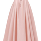 Off The Shoulder Burgundy Satin Long Prom Dress Y770