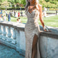 Sheath/Column V Neck Sequins Prom Dress Elegant Formal Dress Y313