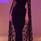Black Mermaid Prom Dress With Cape Elegant Evening Dress  Y14