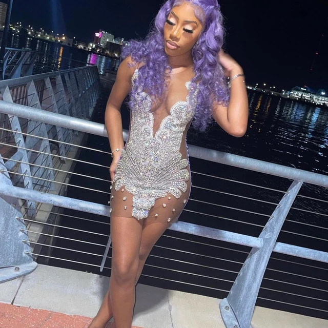 Luxurious Heavy Handmade Beaded Party Dress,21st Birthday Dress,Sexy Homecoming Dress Y1425