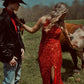 Elegant One Shoulder Red Sequins Long Prom Dress Side Split Y966