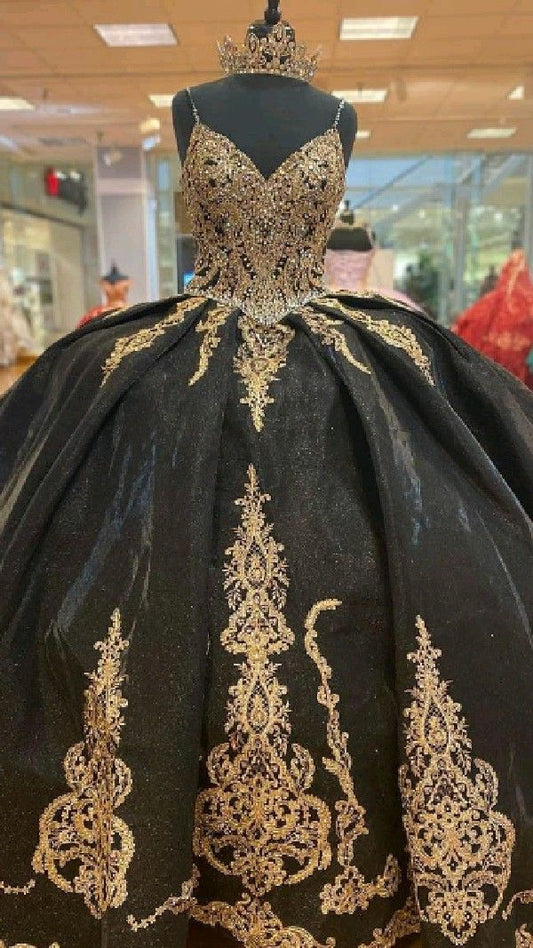 Beading Quinceanera Dresses Sequin Applique Princess Ball Gown With Cape Y1516