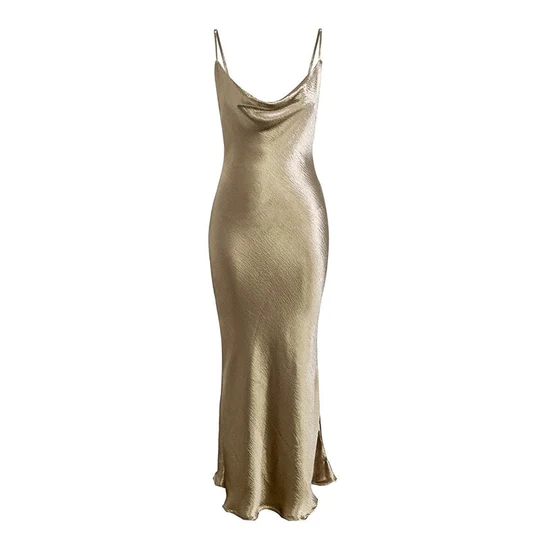Elegant Spaghetti Straps Prom Dress Backless Formal Gown Sexy Evening Dress Y410